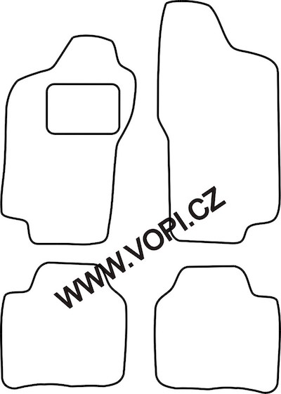Textil-Autoteppiche Lancia Delta 1993 - 1999 Autofit (2509)